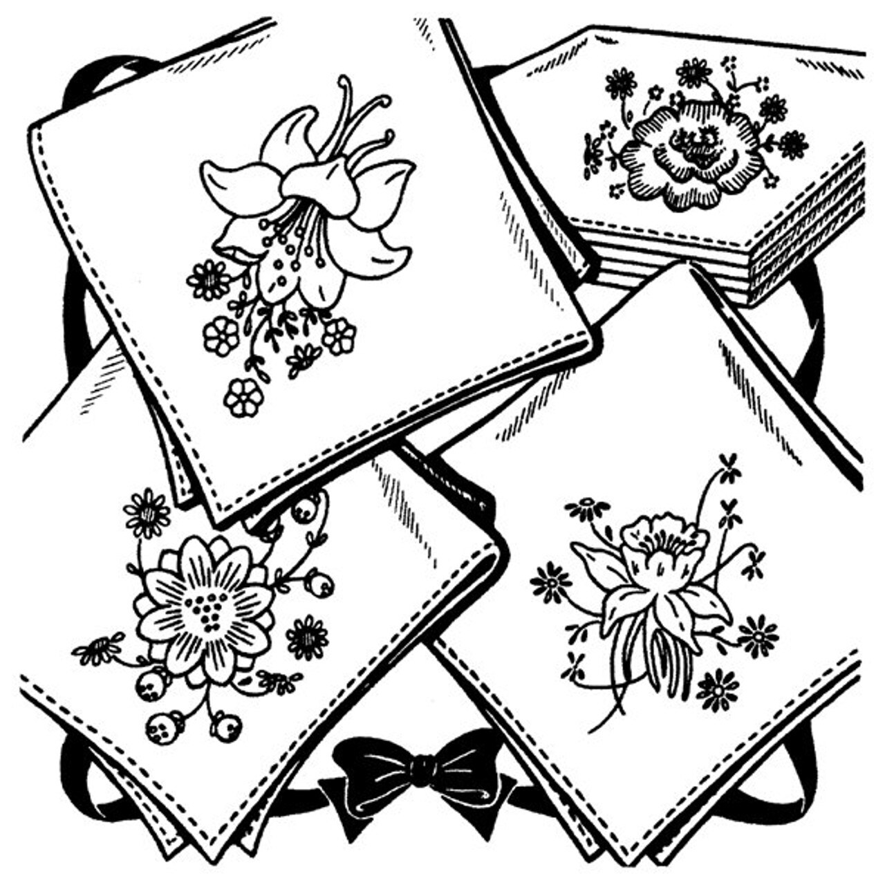 Aunt Martha's Posies for Linens 3605 embroidery iron on pattern - Image 3
