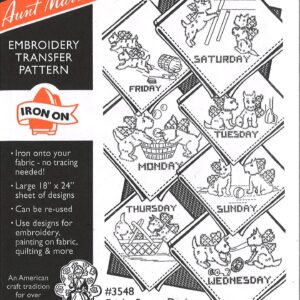 Aunt Martha's Frisky Scotty Designs 3548 embroidery iron on pattern