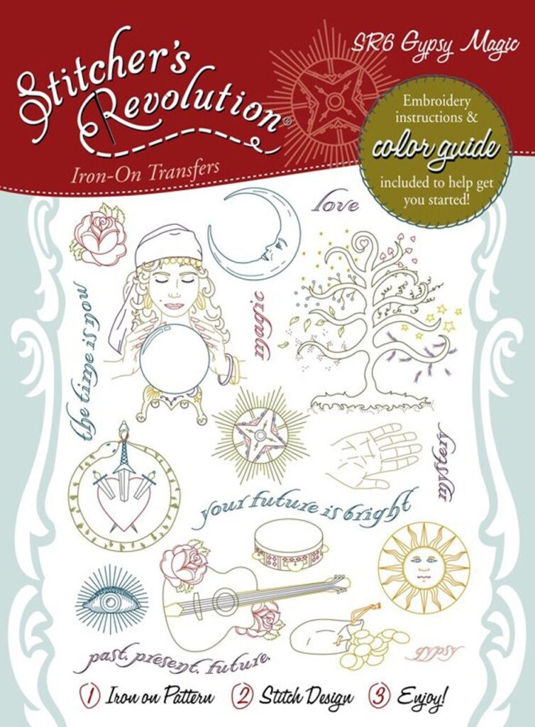Stitcher's Revolution Gypsy Magic SR06 embroidery iron on pattern
