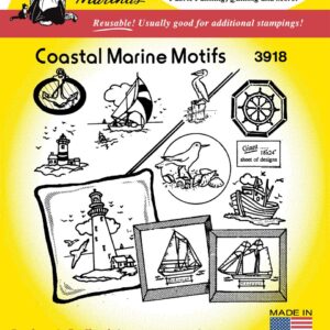 Aunt Martha's Coastal Marine 3918 embroidery iron on pattern