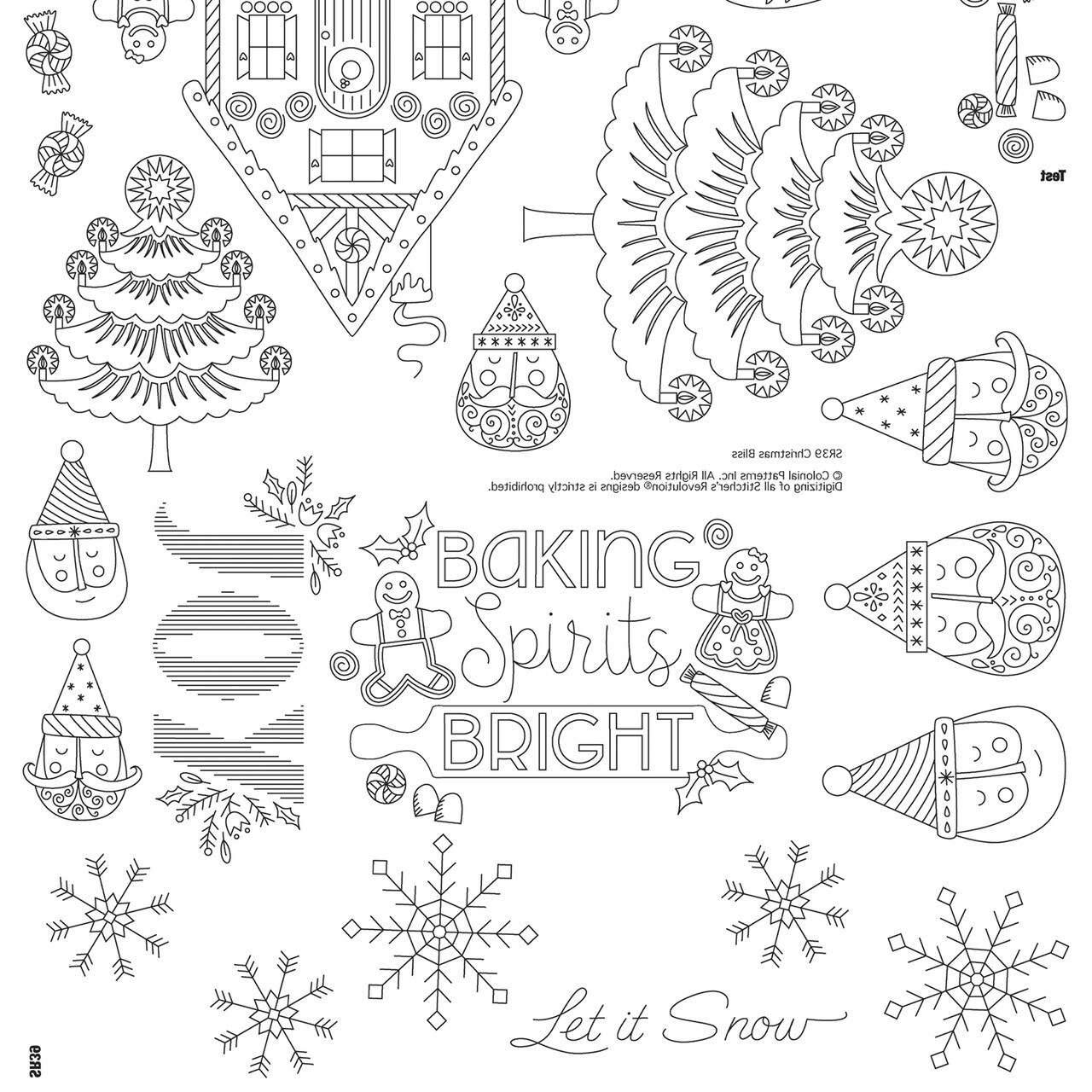 Stitcher's Revolution Christmas Bliss SR39 embroidery iron on pattern - Image 2