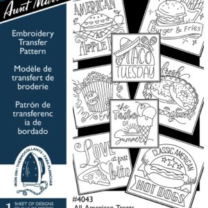 Aunt Martha's All-American Treats 4043 embroidery iron on pattern