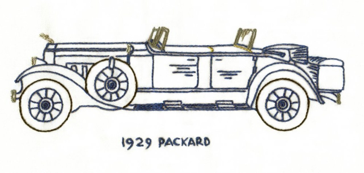 Aunt Martha's Antique Cars 3772 embroidery iron on pattern - Image 3