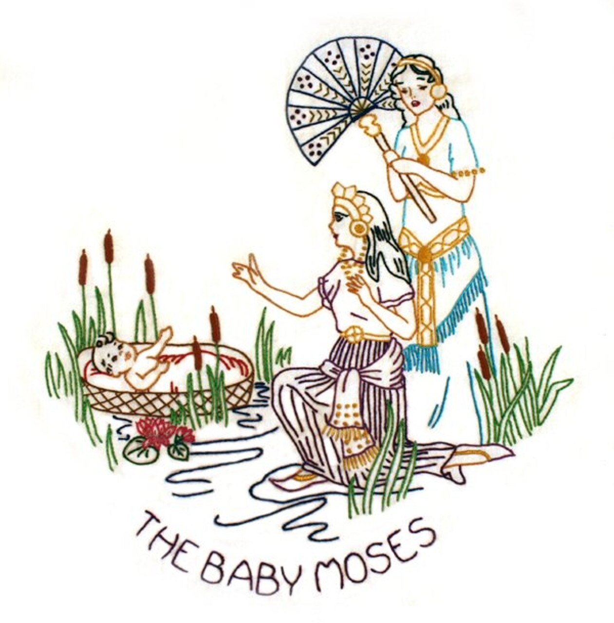 Aunt Martha's Old Testament 3375 iron on embroidery transfer - Image 2