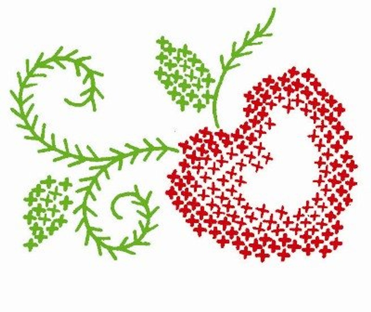 Aunt Martha's Hearts and Flowers for Linens 3660 embroidery iron on pattern - Image 2