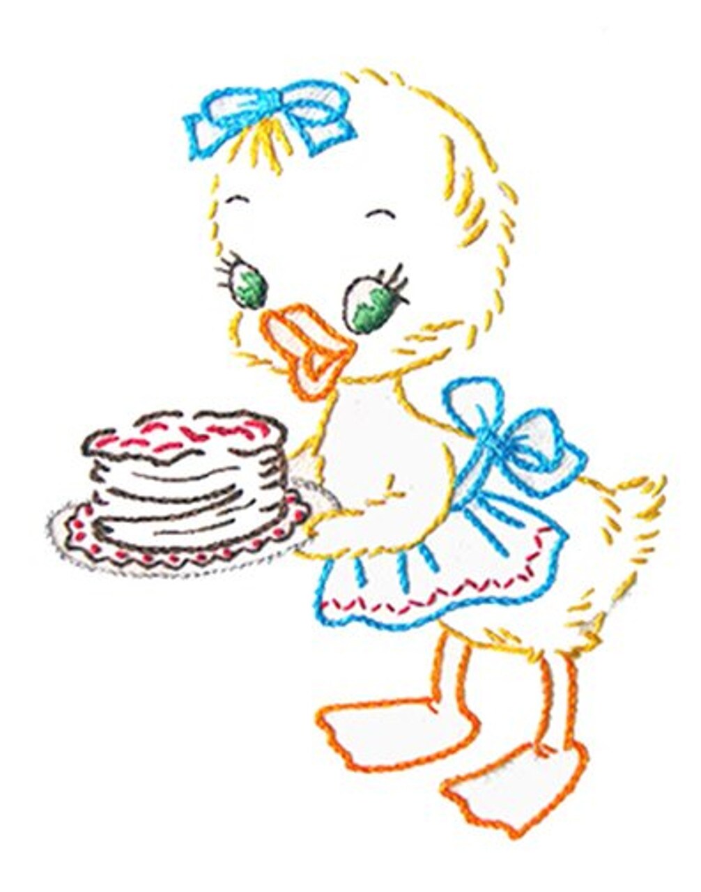 Aunt Martha's Ducky Ducks 3740 embroidery iron on transfer - Image 2