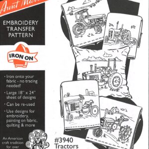 Aunt Martha's Tractors 3940 embroidery iron on pattern