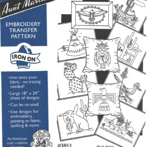 Aunt Martha's Southwest 3853 embroidery iron on pattern