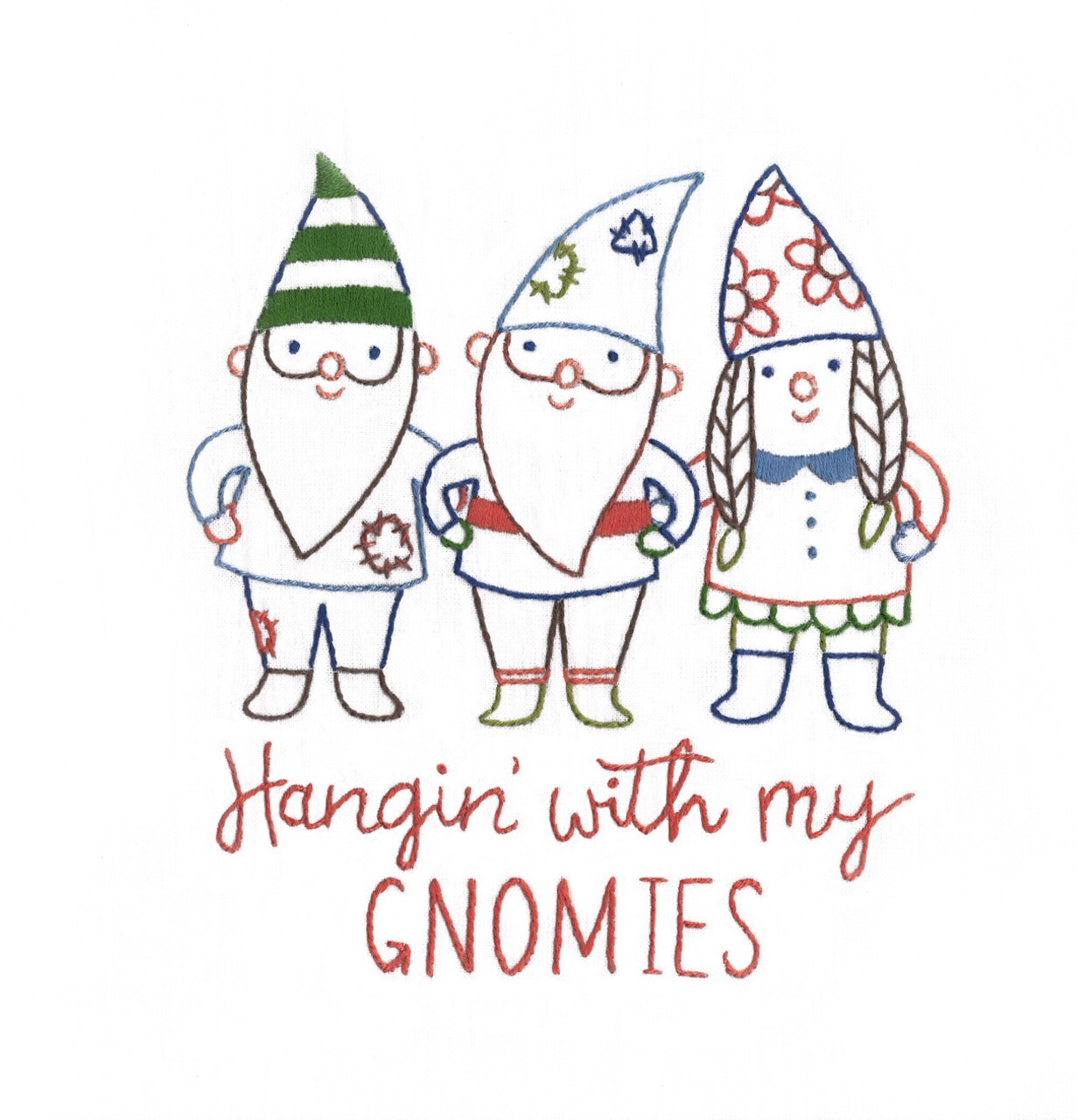 Stitcher's Revolution Gnome Sweet Gnome SR35 embroidery iron on pattern - Image 3