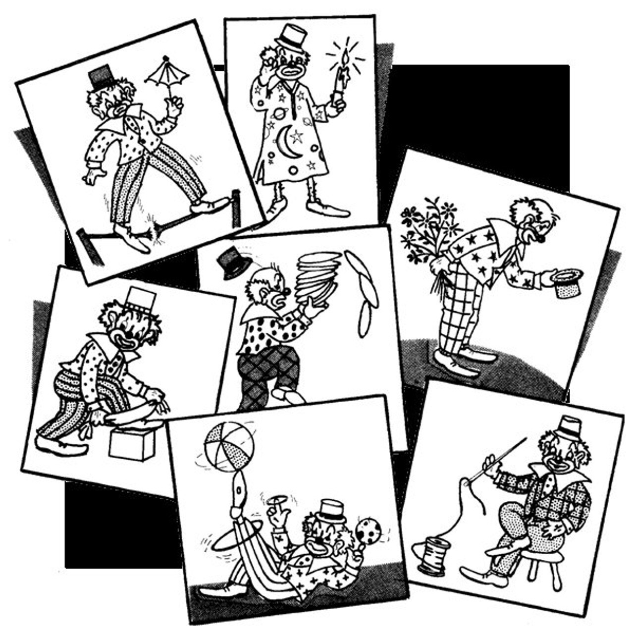 Aunt Martha's Clancy the Clown 3878 embroidery iron on pattern - Image 3