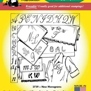 Aunt Martha's New Monograms 3739 embroidery iron on pattern