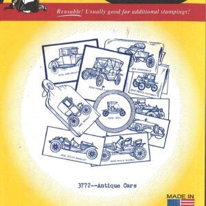 Aunt Martha's Antique Cars 3772 embroidery iron on pattern