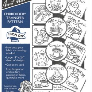 Aunt Martha's Java Break 3997 embroidery iron on pattern