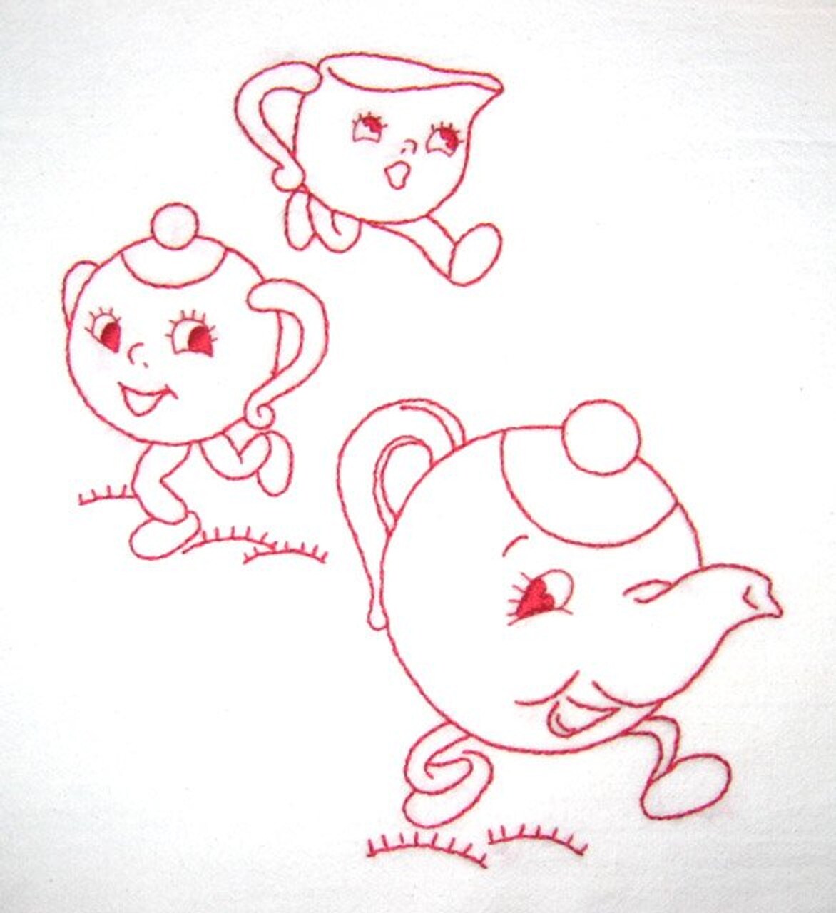 Aunt Martha's Animated Dish Motifs 3528 embroidery iron on pattern - Image 3