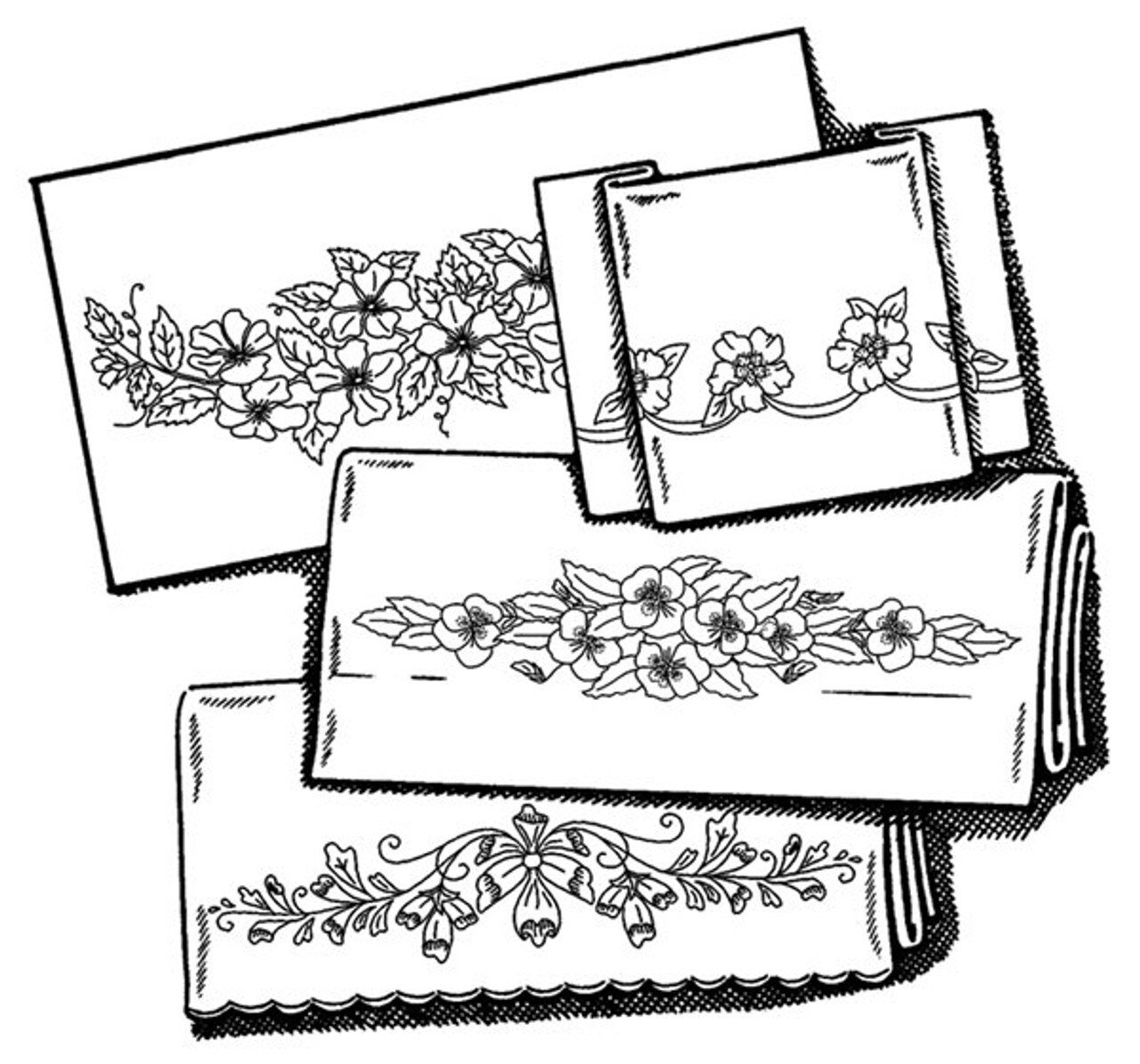Aunt Martha's Beautiful Blossoms 4024 embroidery iron on pattern - Image 2