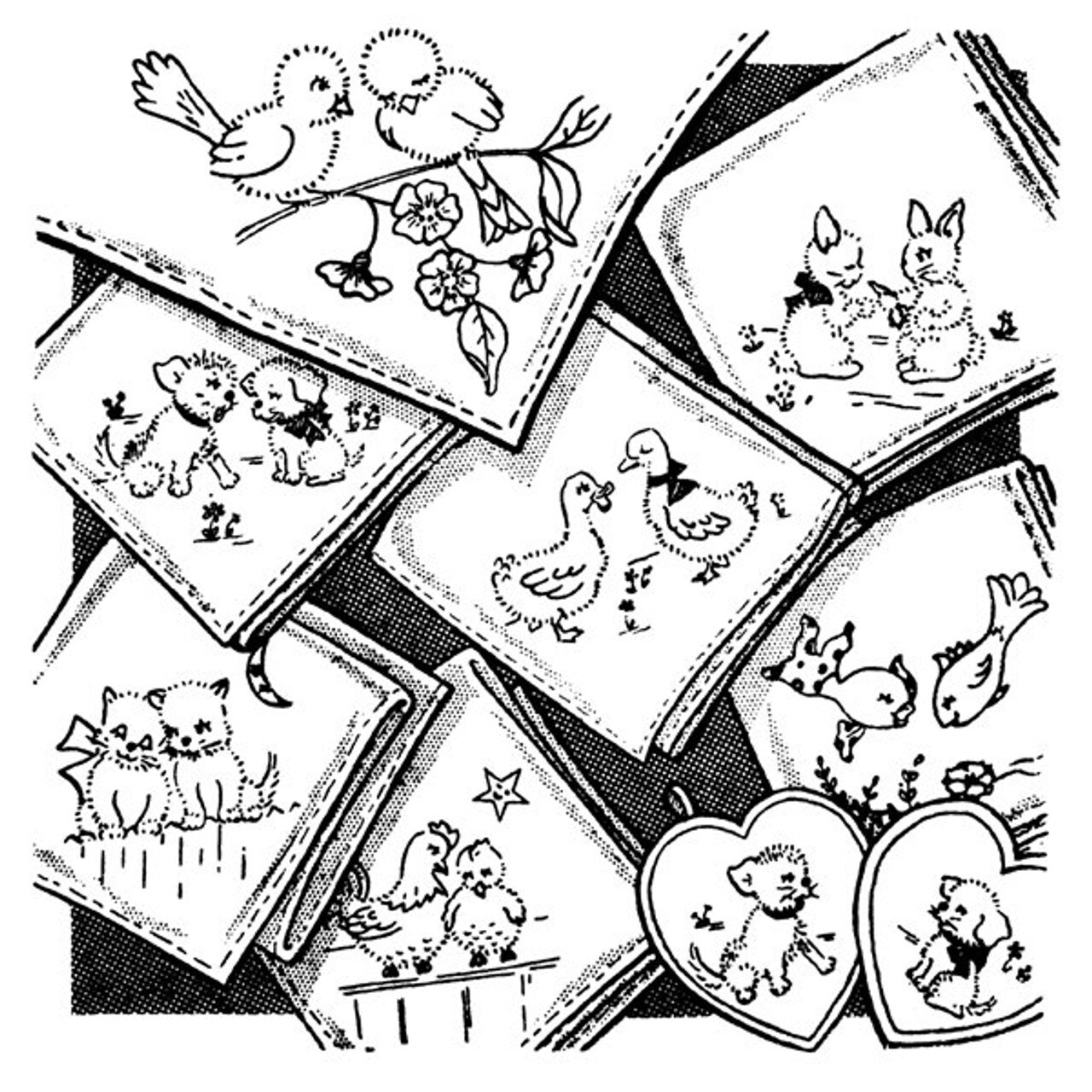 Aunt Martha's Love in Bloom, Animals 9773 embroidery iron on pattern - Image 4