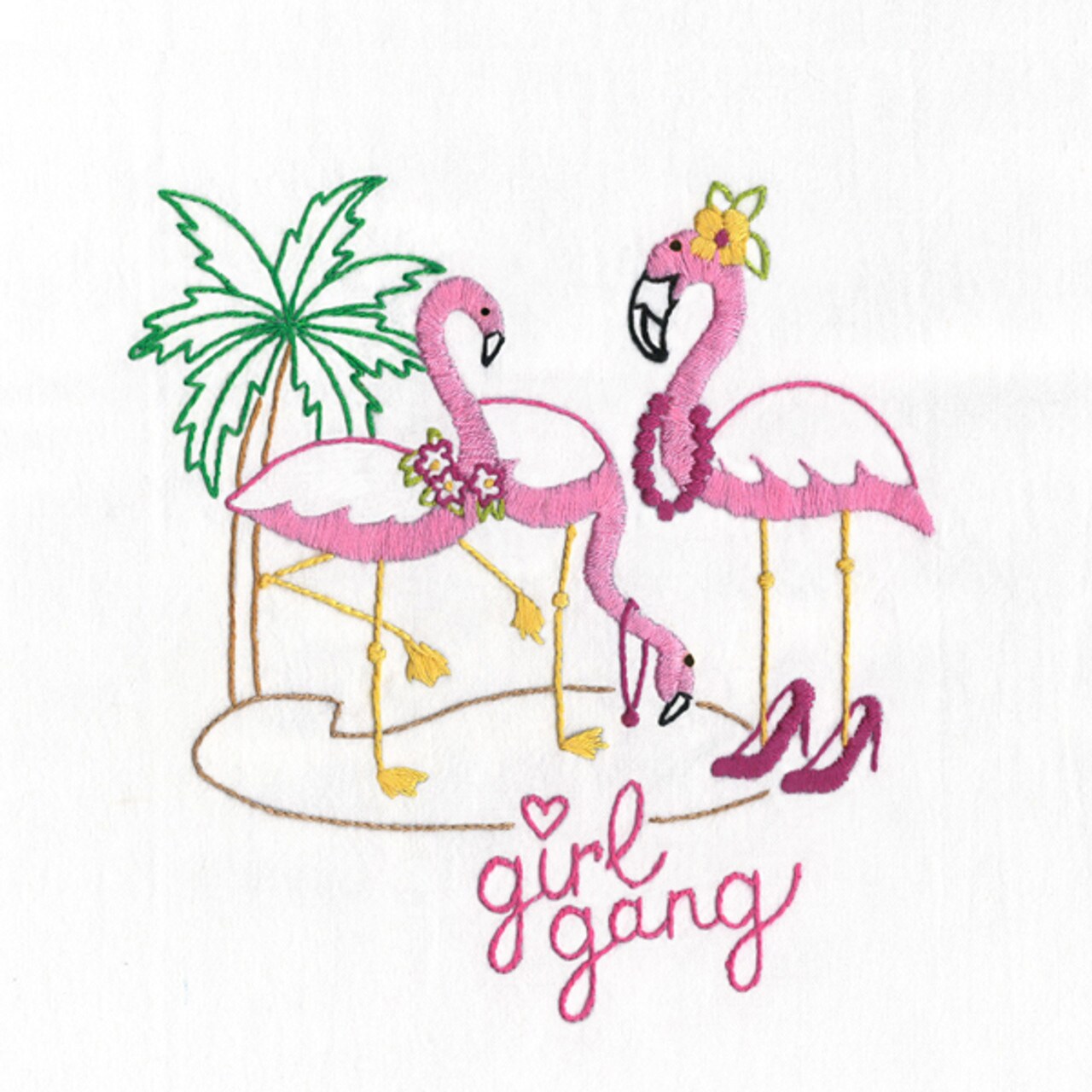 Stitcher's Revolution Flamingo Lingo SR36 embroidery iron on pattern - Image 3