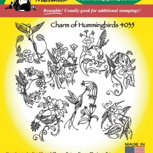Aunt Martha's Charm of Hummingbirds 4035 embroidery iron on pattern