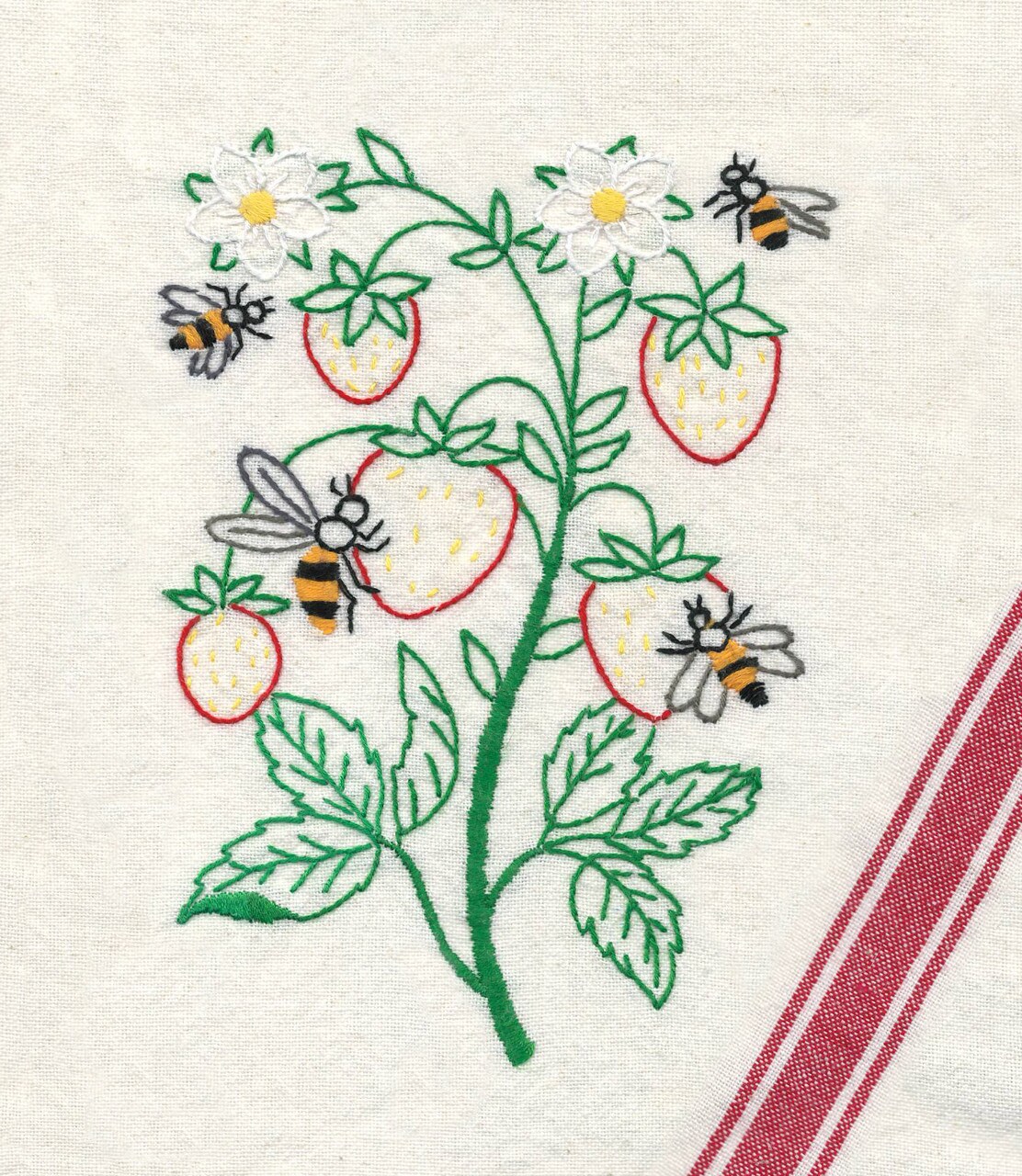 Aunt Martha's Buzzing Bees 4038 embroidery iron on pattern - Image 2