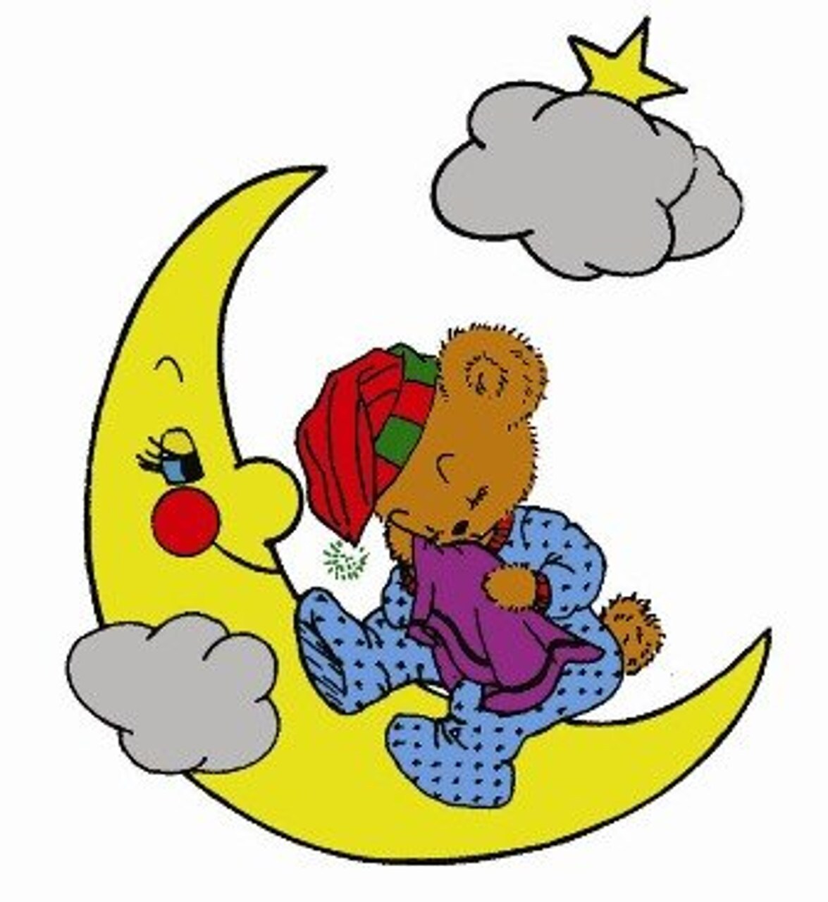 Aunt Martha's Sleepy Bear Crib Quilt 3832 embroidery iron on pattern - Image 2