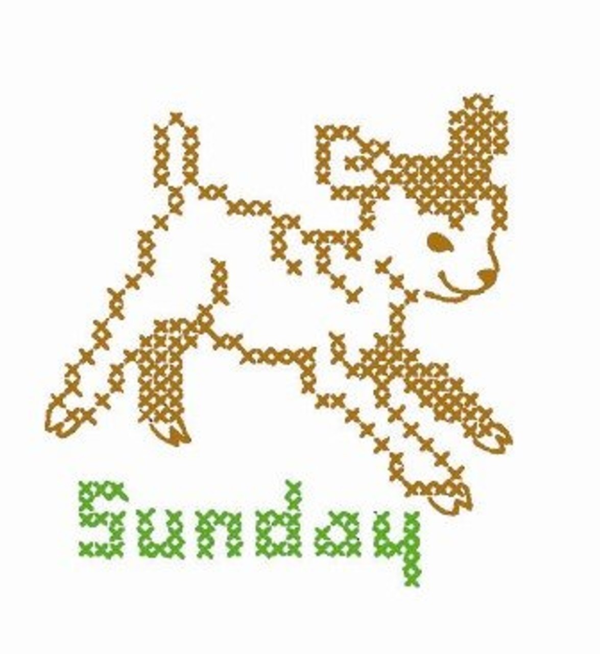 Aunt Martha's Animal Tea Towels 3789 days of the week embroidery iron on patterns - Image 2