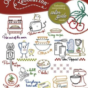 Stitcher's Revolution Kitch'n Stitch'n SR11 embroidery iron on pattern