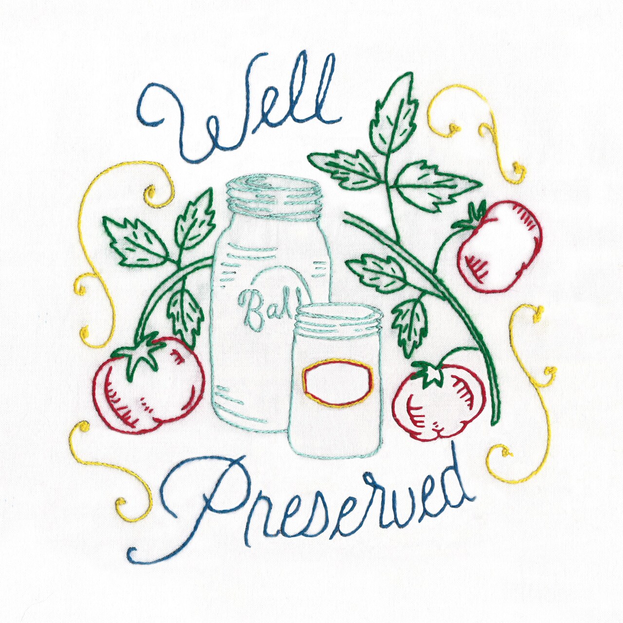 Aunt Martha's Well Preserved 4028 embroidery iron on pattern - Image 2