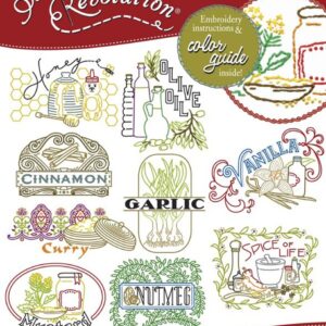 Stitcher's Revolution Spice of Life SR25 embroidery iron on pattern