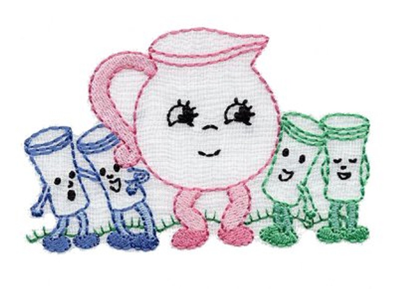 Aunt Martha's Animated Dish Motifs 3528 embroidery iron on pattern - Image 2