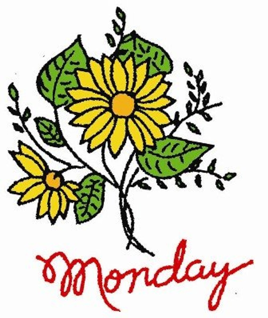 Aunt Martha's Flowers of the Week 3963 embroidery iron on pattern - Image 2