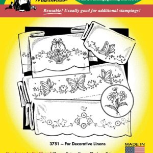 Aunt Marthas For Decorative Linens 3751 embroidery iron on pattern