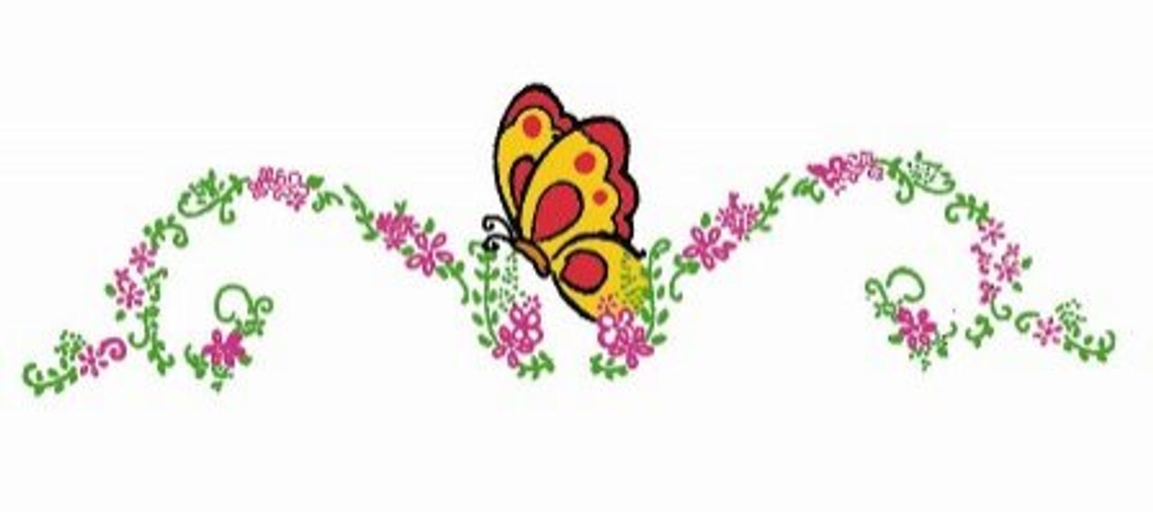 Aunt Martha's His & Hers, Flowers & Butterfly 3742 embroidery iron on pattern - Image 2