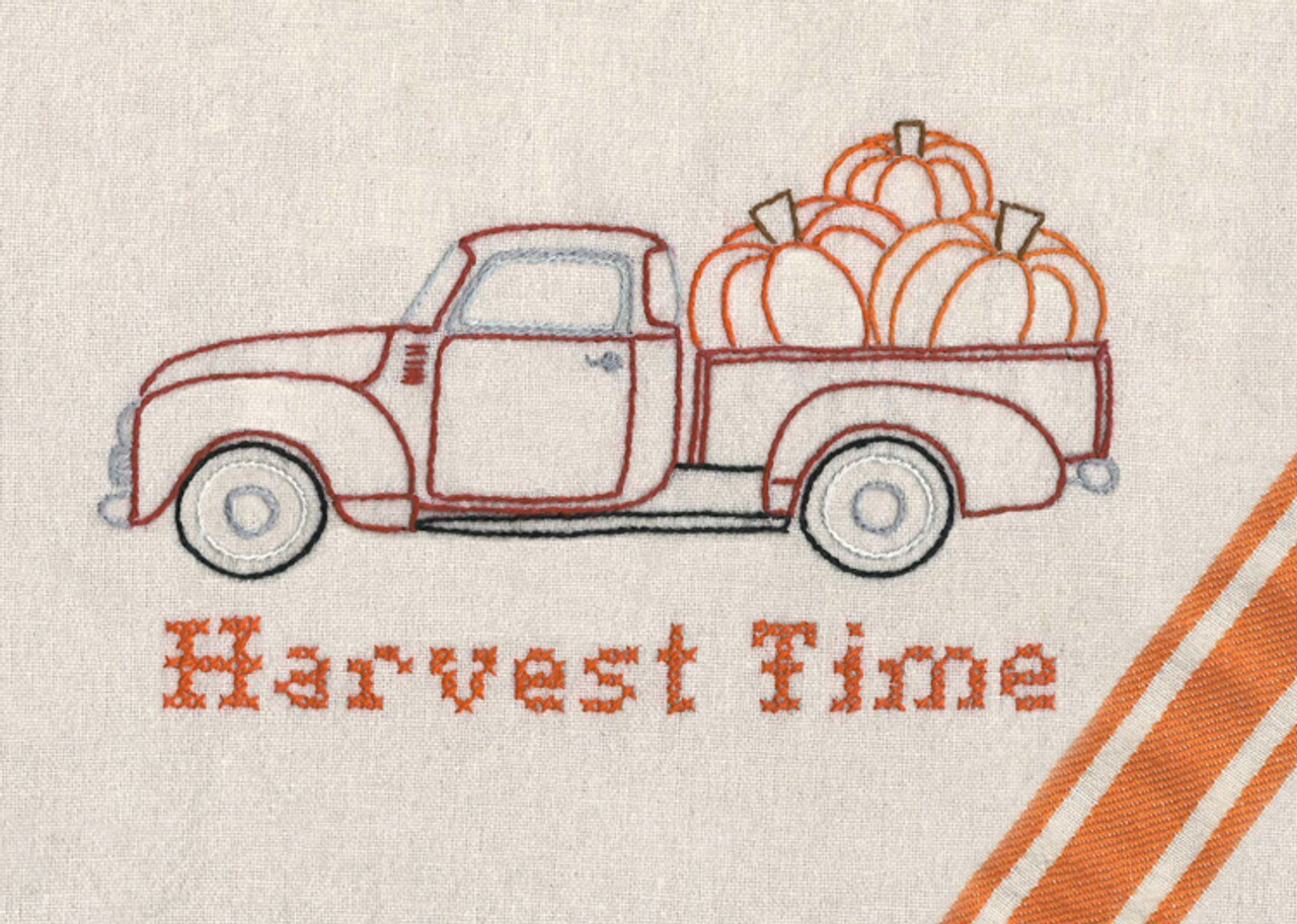 Aunt Martha's Retro Red Truck 4041 embroidery iron on pattern - Image 4