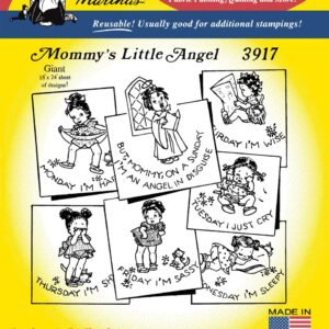 Aunt Martha's Mommy's Little Angel 3917 embroidery iron on pattern