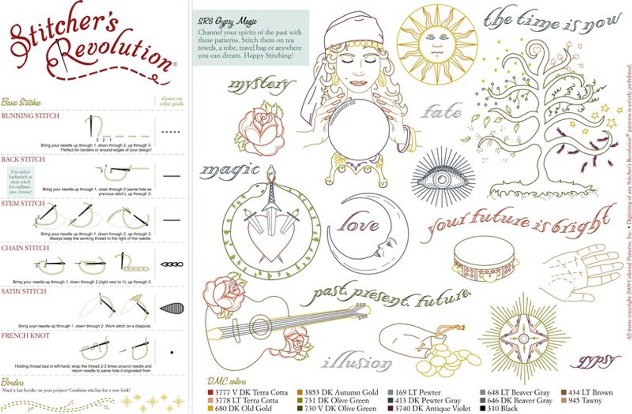 Stitcher's Revolution Gypsy Magic SR06 embroidery iron on pattern - Image 3