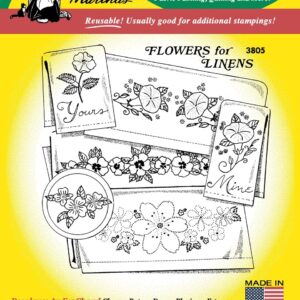 Aunt Martha's Flowers for Linens 3805 embroidery iron on pattern