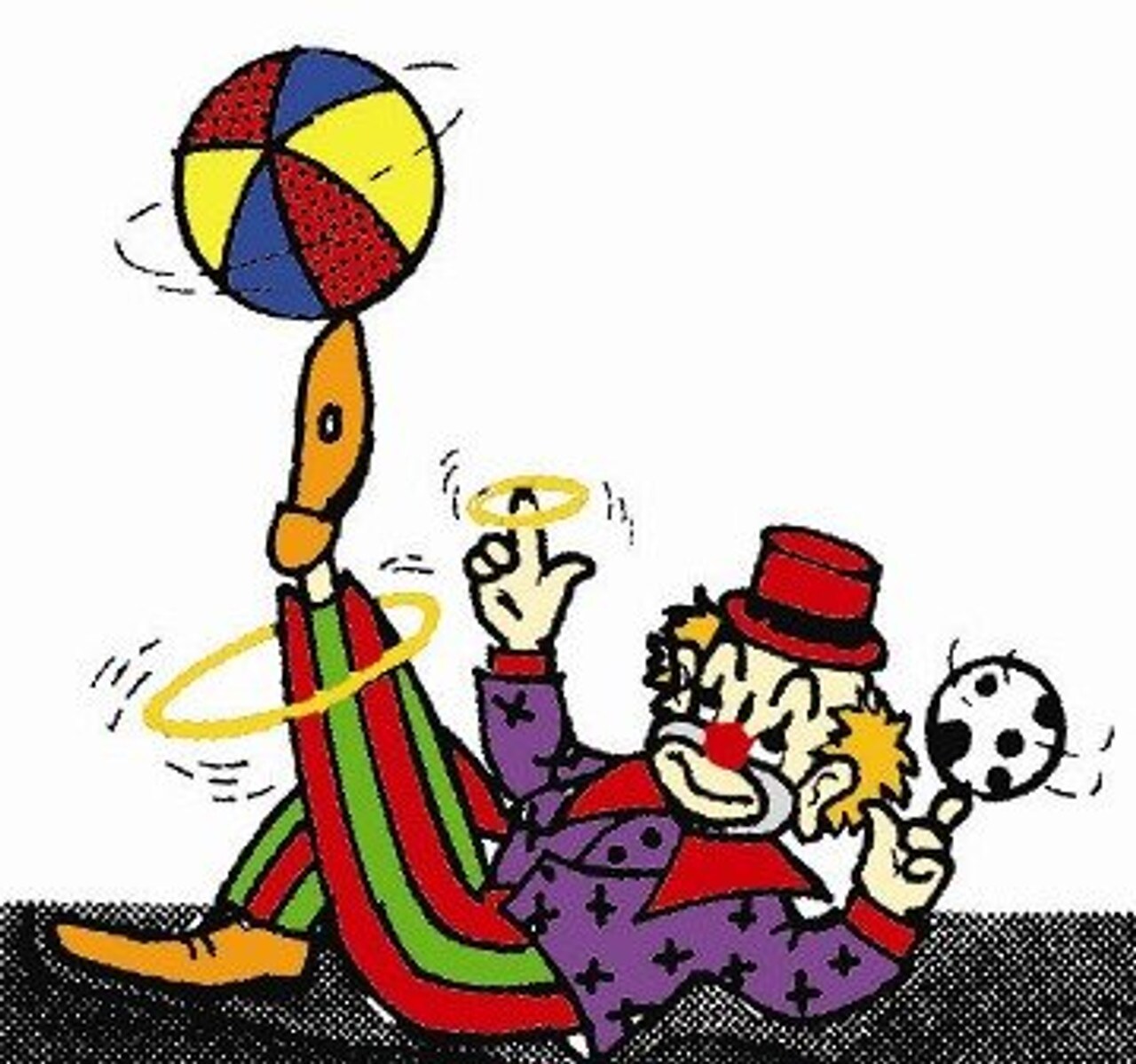 Aunt Martha's Clancy the Clown 3878 embroidery iron on pattern - Image 2