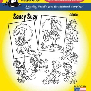Aunt Martha's Saucy Suzy 3863 embroidery iron on pattern