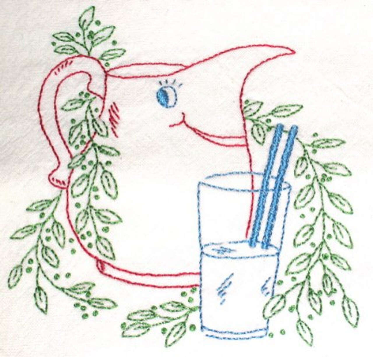 Aunt Martha's Animated Crockery 3890 embroidery iron on pattern - Image 3