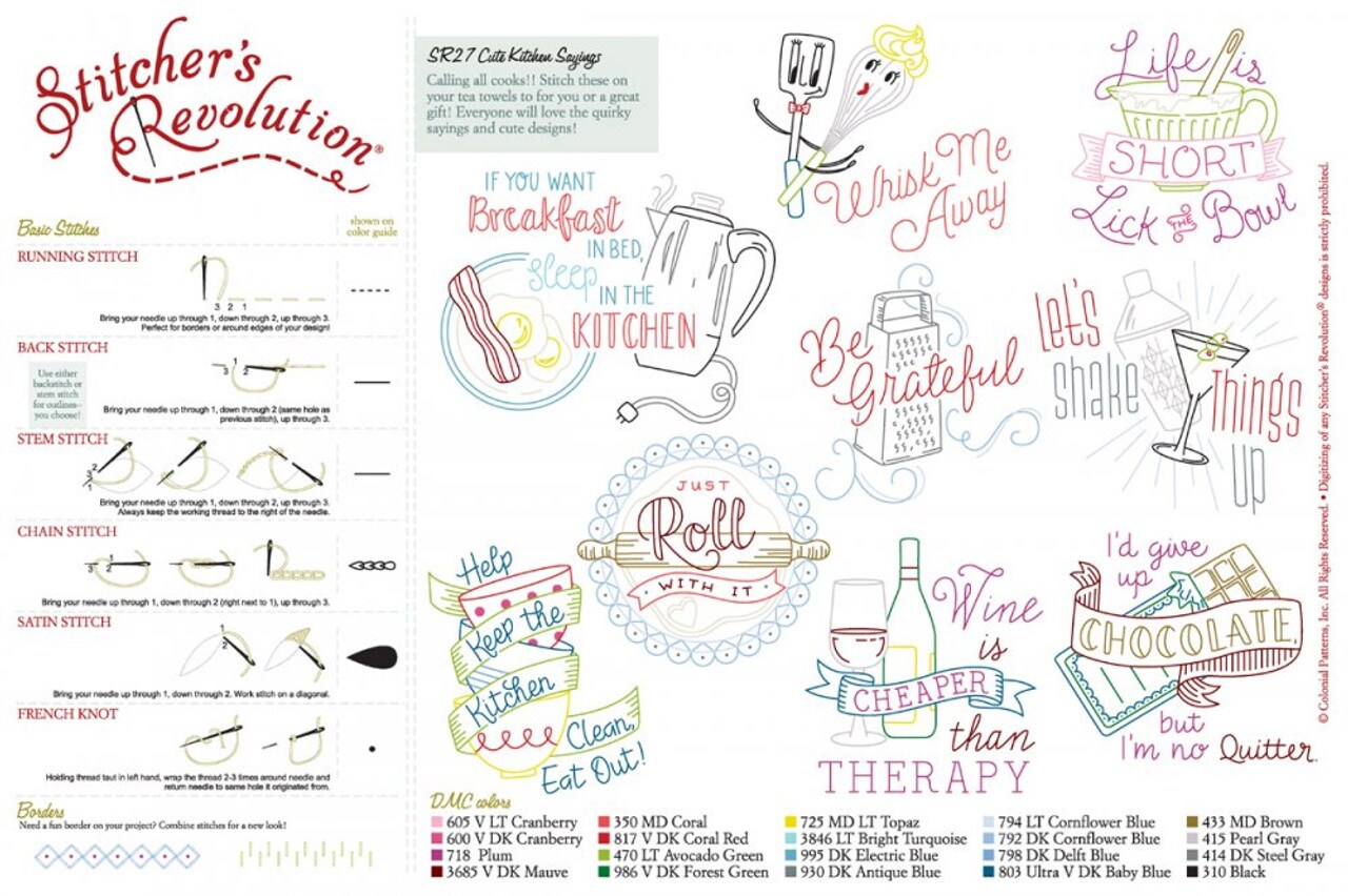 Stitcher's Revolution Cute Kitchen Sayings SR27 - Image 2