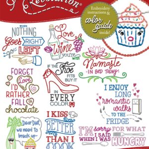 Stitcher's Revolution Words of Wisdom SR28 embroidery iron on pattern