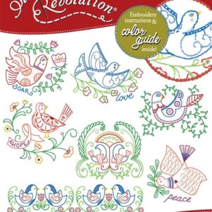 Stitcher's Revolution Fanciful Birds SR26 embroidery iron ion pattern
