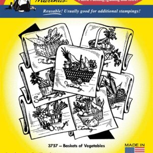 Aunt Martha's Baskets of Vegetables 3757 embroidery iron on pattern