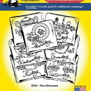 Aunt Martha's Fine Chinaware 3764 embroidery iron on pattern