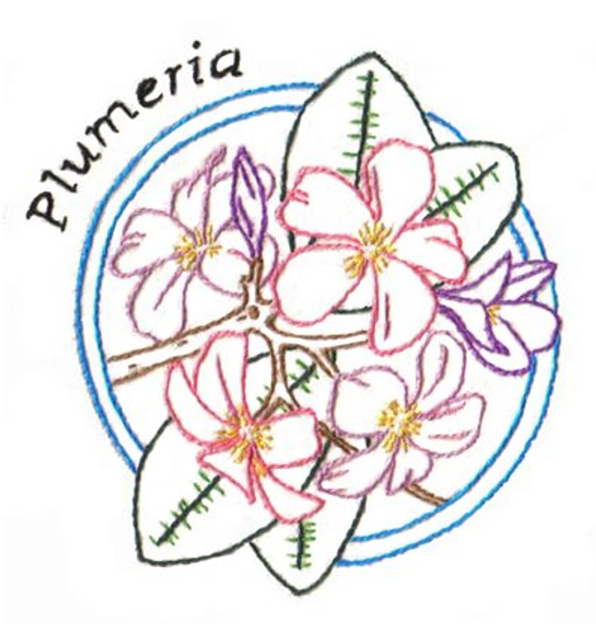 Aunt Martha's Tropical Flowers 4006 embroidery iron on pattern - Image 2