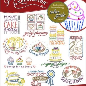 Stitcher's Revolution Sweet Treats SR20 embroidery iron on pattern