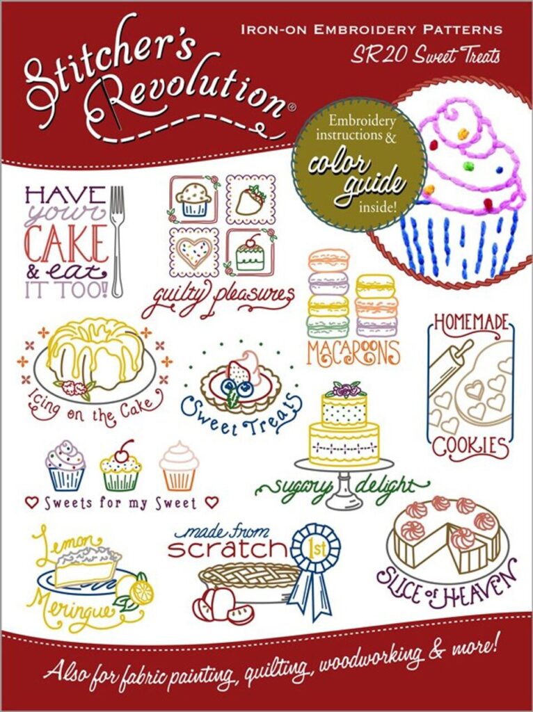 Stitcher's Revolution Sweet Treats SR20 embroidery iron on pattern