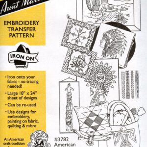 Aunt Martha's American Indian Designs 3782 embroidery iron on pattern