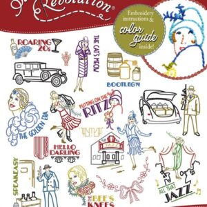 Stitcher's Revolution Roaring 20s SR14 embroidery iron on pattern