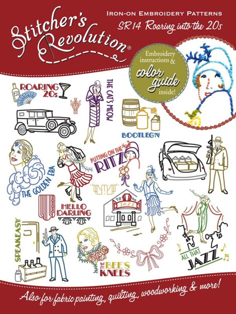 Stitcher's Revolution Roaring 20s SR14 embroidery iron on pattern